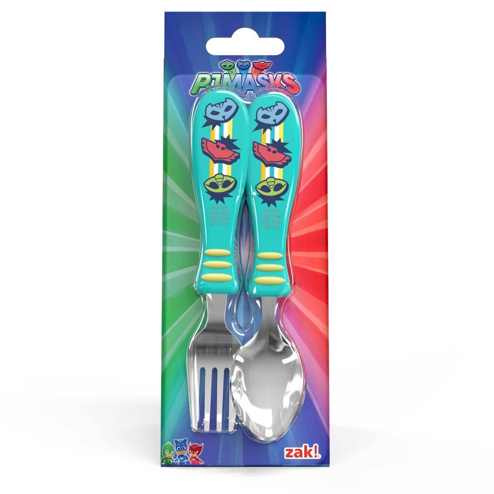 slide 2 of 3, PJ Masks Kids Silverware Set Blue/Red - Zak Designs, 2 ct