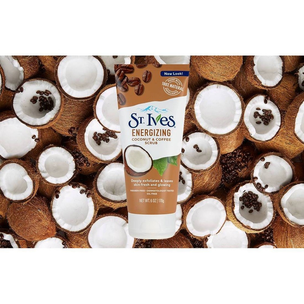 slide 8 of 9, St. Ives Energizing Scrub - Coconut & Coffee, 6 oz