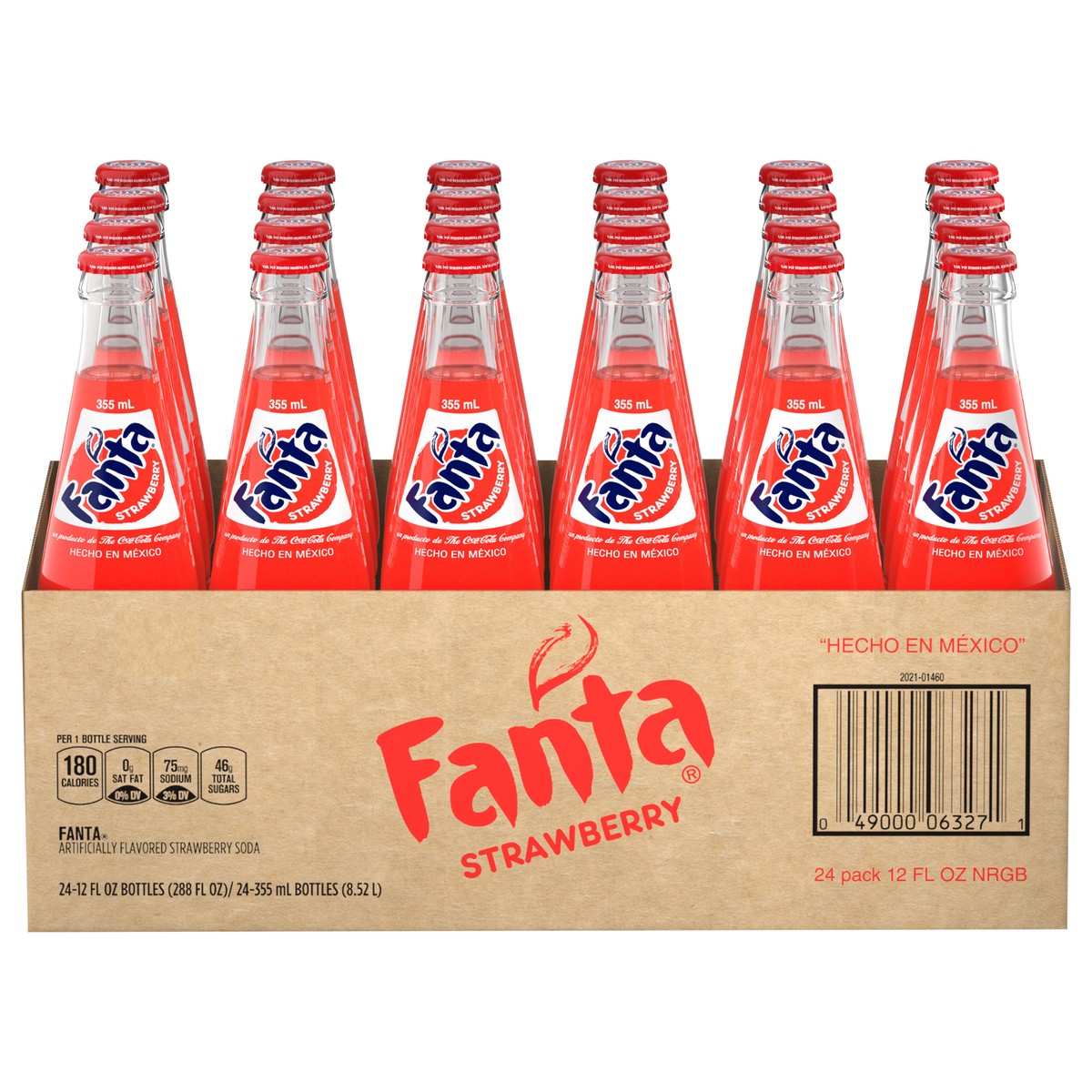 slide 1 of 5, Fanta Strawberry Mexico Glass Bottles- 288 fl oz, 24 ct