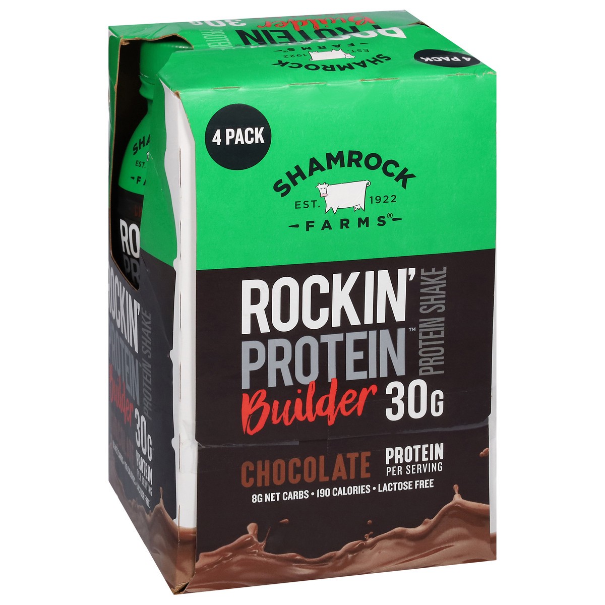 slide 4 of 13, Shamrock Farms Rockin' Protein Builder Chocolate 4 pack, 4 ct