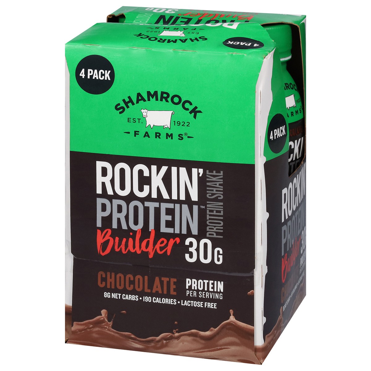 slide 9 of 13, Shamrock Farms Rockin' Protein Builder Chocolate 4 pack, 4 ct