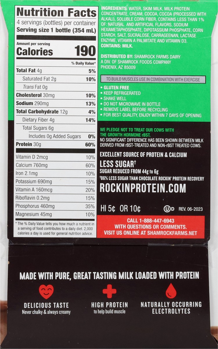 slide 13 of 13, Shamrock Farms Rockin' Protein Builder Chocolate 4 pack, 4 ct
