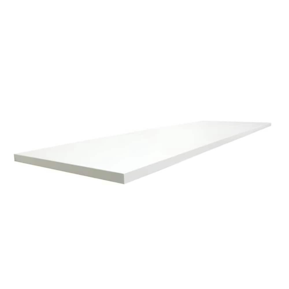 slide 1 of 6, Style Selections 9.8-in D x 47.6-in L White MDF Rectangular Shelf board, 1 ct