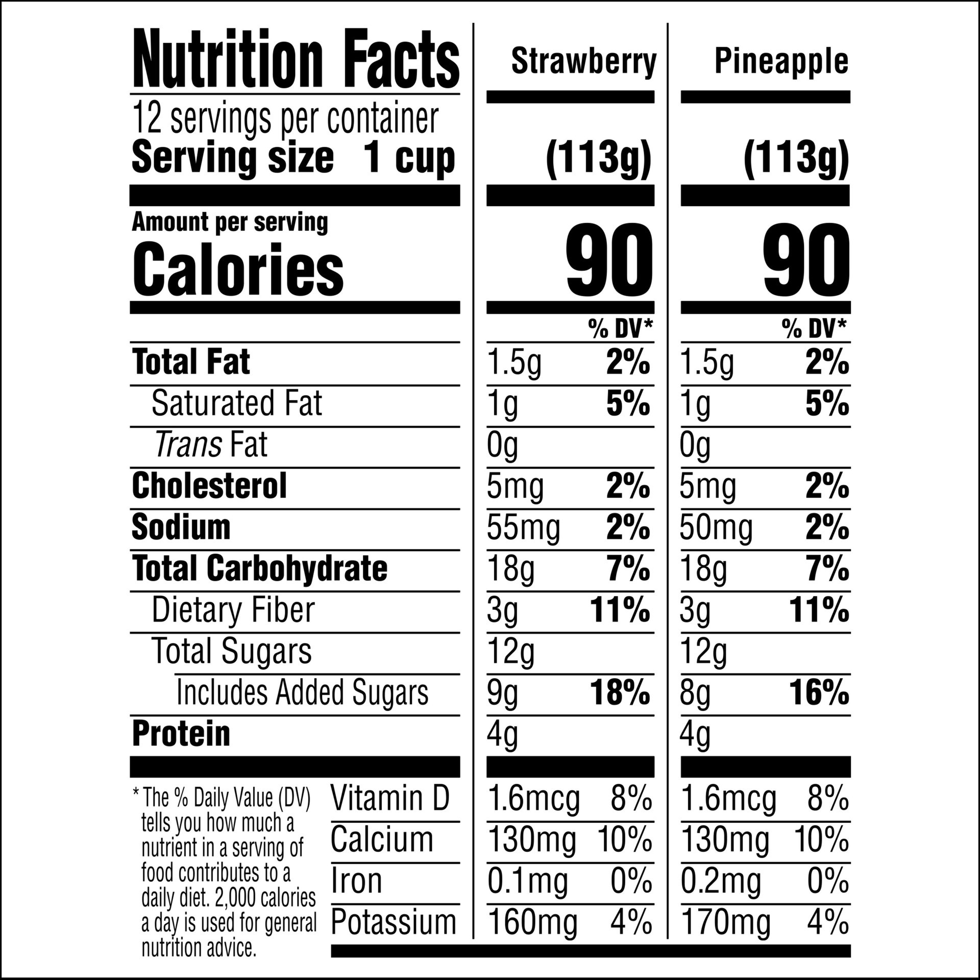 slide 5 of 5, Activia DANNON Low Fat Fiber Probiotic Strawberry & Pineapple Yogurt Variety Pack - 12ct/4oz Cups, 4 oz