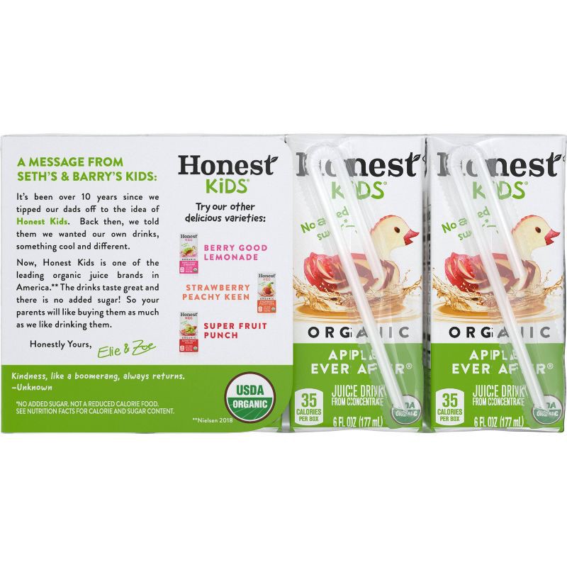 slide 6 of 7, Honest Kids Organic Apple Juice Drink - 8pk/6 fl oz Box, 8 ct; 6 fl oz