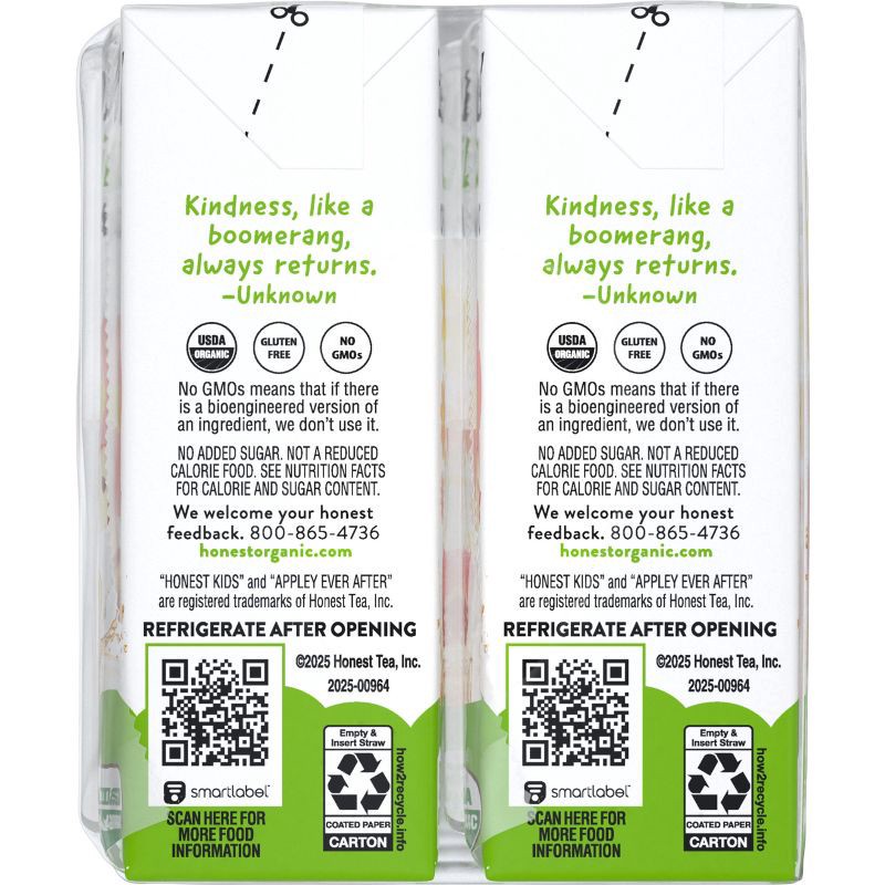 slide 6 of 7, Honest Kids Organic Apple Juice Drink - 8pk/6 fl oz Box, 8 ct; 6 fl oz