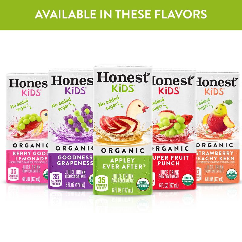 slide 8 of 9, Honest Kids Organic Apple Juice Drink - 8pk/6 fl oz Box, 8 ct; 6 fl oz