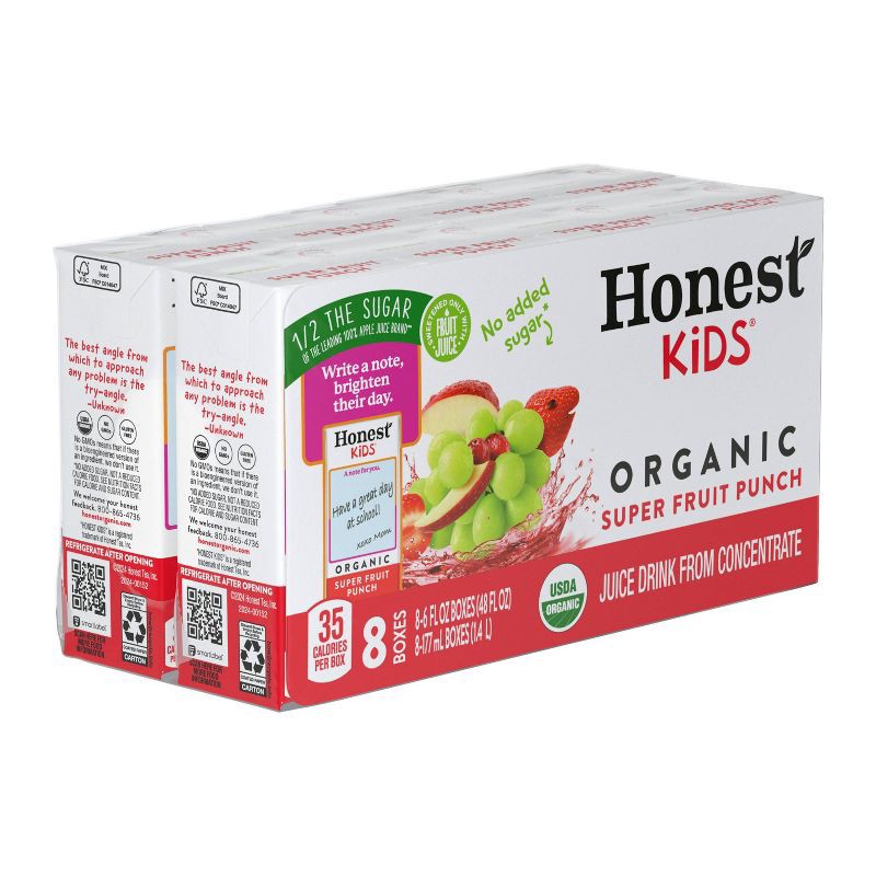 slide 2 of 6, Honest Kids Organic Fruit Punch Juice Drink - 8pk/6 fl oz Boxes, 8 ct; 6 fl oz