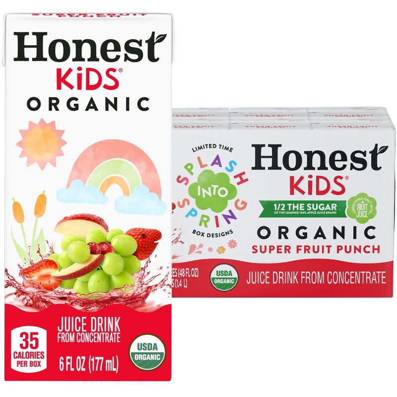 slide 1 of 8, Honest Kids Organic Fruit Punch Juice Drink - 8pk/6 fl oz Boxes, 8 ct; 6 fl oz