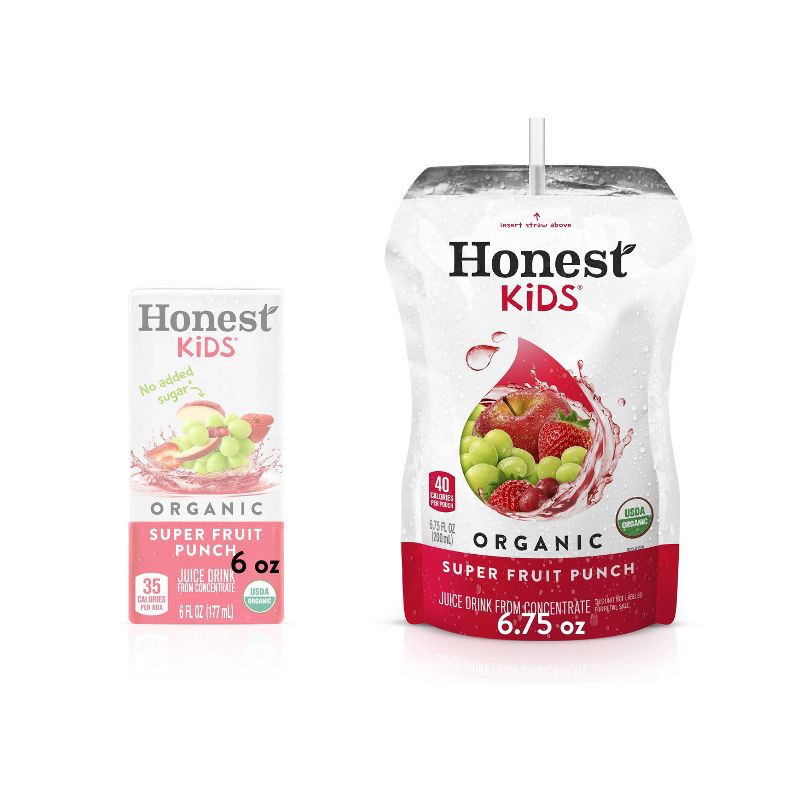 slide 6 of 6, Honest Kids Organic Fruit Punch Juice Drink - 8pk/6 fl oz Boxes, 8 ct; 6 fl oz