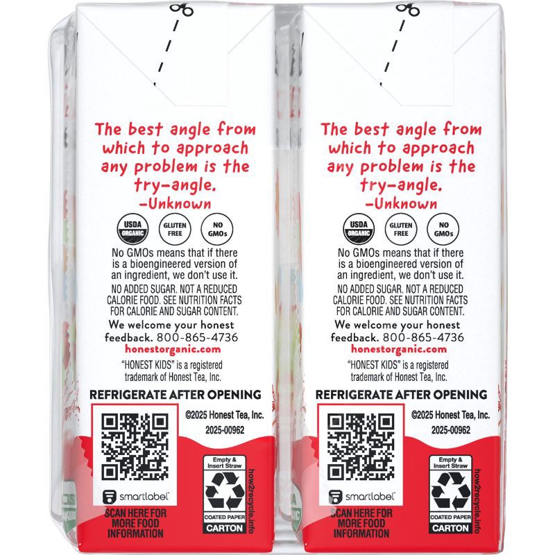 slide 7 of 8, Honest Kids Organic Fruit Punch Juice Drink - 8pk/6 fl oz Boxes, 8 ct; 6 fl oz