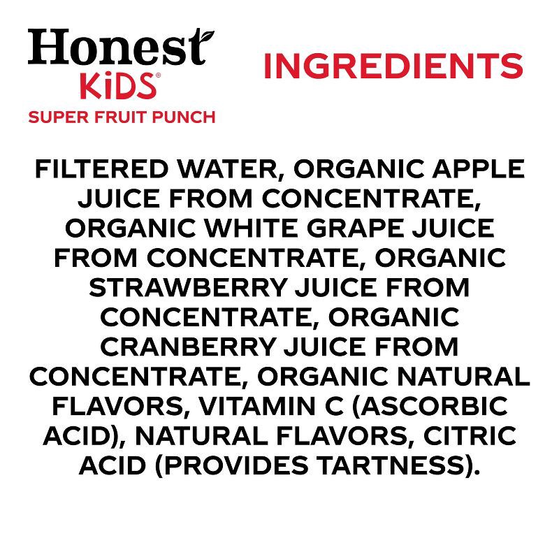 slide 7 of 7, Honest Kids Organic Fruit Punch Juice Drink - 8pk/6 fl oz Boxes, 8 ct; 6 fl oz