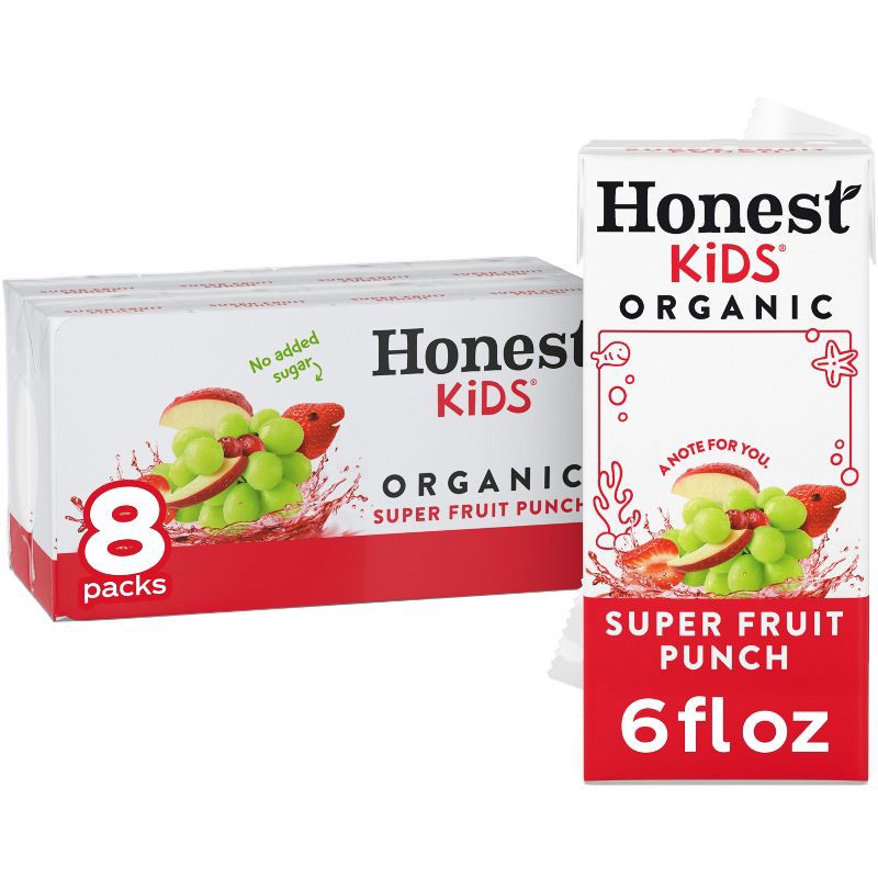 slide 1 of 11, Honest Kids Organic Fruit Punch Juice Drink - 8pk/6 fl oz Boxes, 8 ct; 6 fl oz