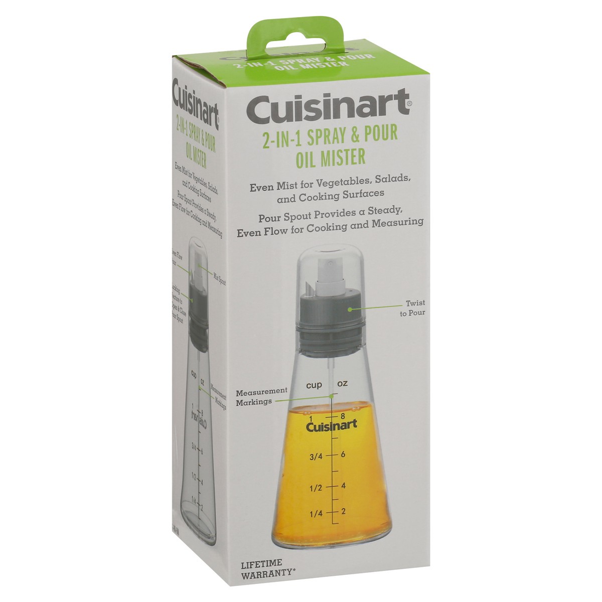 slide 3 of 9, Cuisinart 2-In-1 Oil Mister And Pourer, 12 Oz, Clear, 1 ct