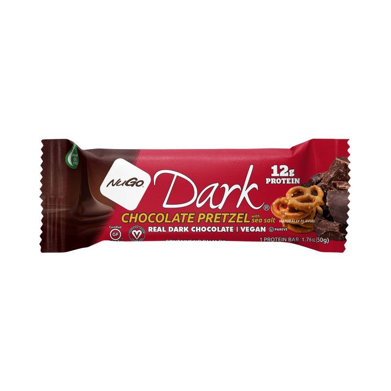 slide 1 of 4, NuGo Nutrition Nugo Dark Chocolate Pretzel with Sea Salt Gluten Free Granola Bar - 1.76oz, 1.76 oz