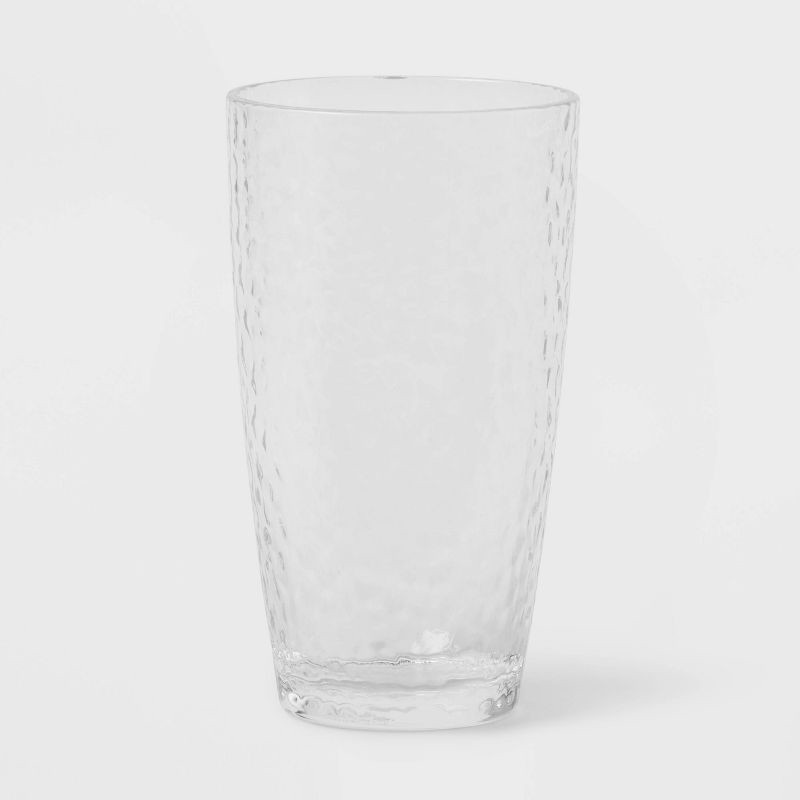 slide 1 of 3, 18oz Plastic Tall Textured Tumbler - Threshold™: BPA-Free Reusable Drinking Glass, Dishwasher-Safe, Cold Beverages, 18 oz