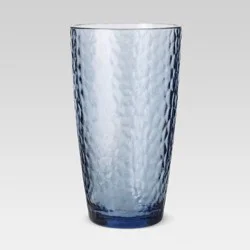 Plastic Textured Tall Tumbler 18oz Blue - Threshold
