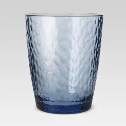 Plastic Textured Short Tumbler 13oz Blue - Threshold