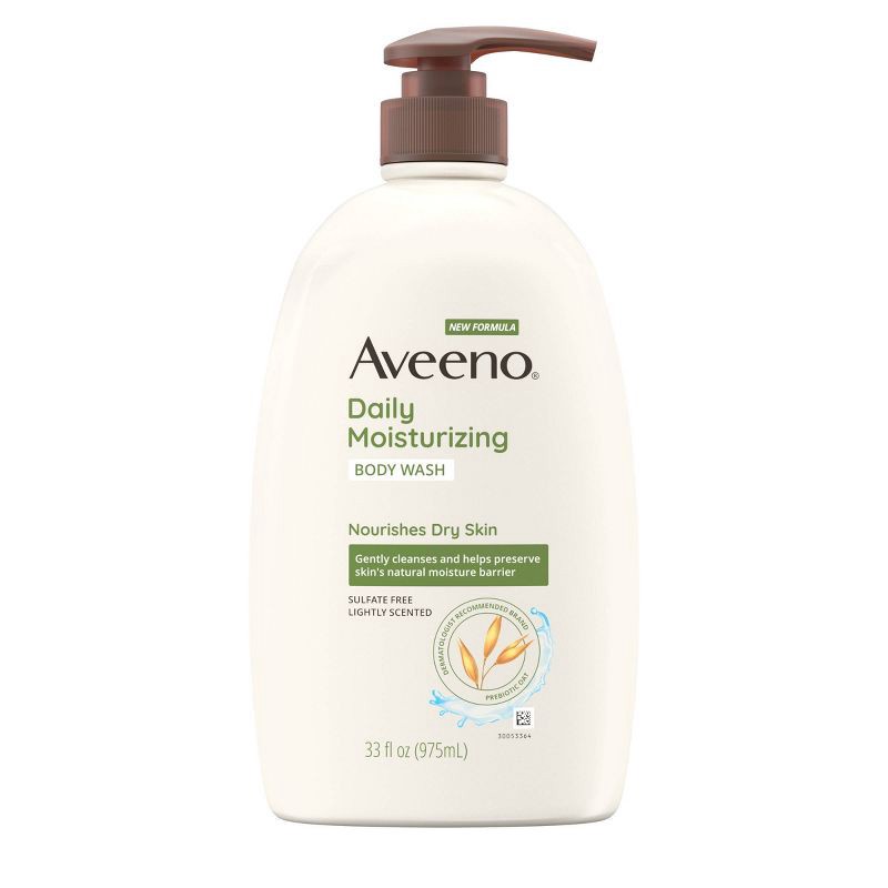 slide 2 of 9, Aveeno Daily Moisturizing Body Wash with Soothing Oat - 33 fl oz, 33 fl oz