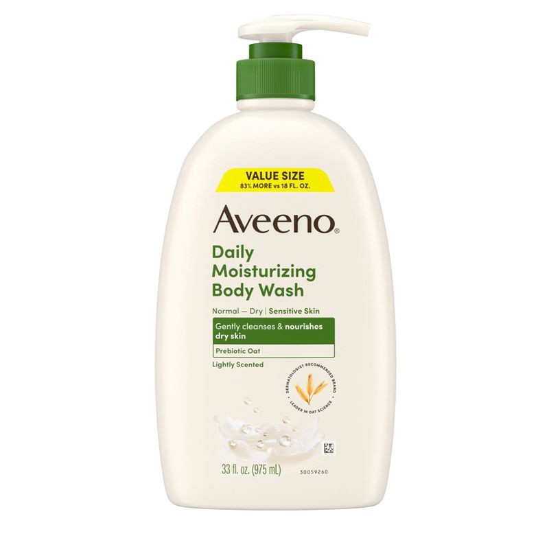 slide 2 of 11, Aveeno Daily Moisturizing Body Wash with Soothing Oat - 33 fl oz, 33 fl oz
