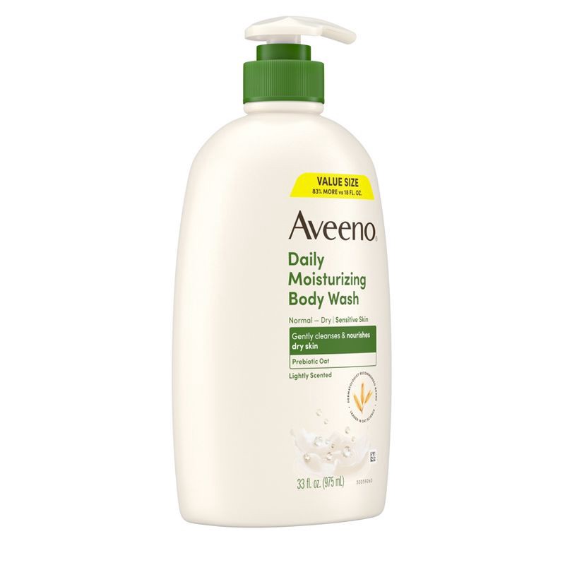 slide 4 of 11, Aveeno Daily Moisturizing Body Wash with Soothing Oat - 33 fl oz, 33 fl oz
