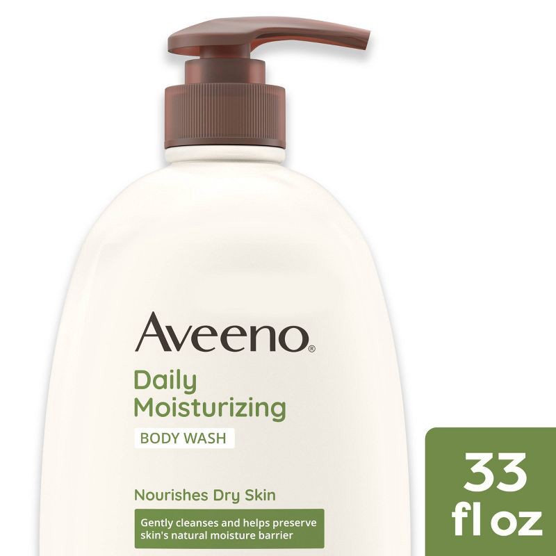 slide 9 of 9, Aveeno Daily Moisturizing Body Wash with Soothing Oat - 33 fl oz, 33 fl oz