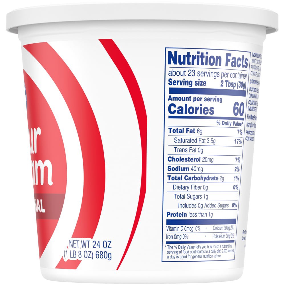 slide 4 of 4, Kroger Original Sour Cream, 24 oz