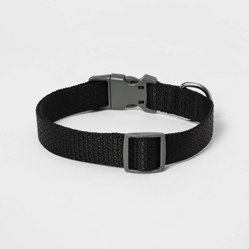 slide 2 of 3, Basic Dog Collar - M - Black - Boots & Barkley™, 1 ct