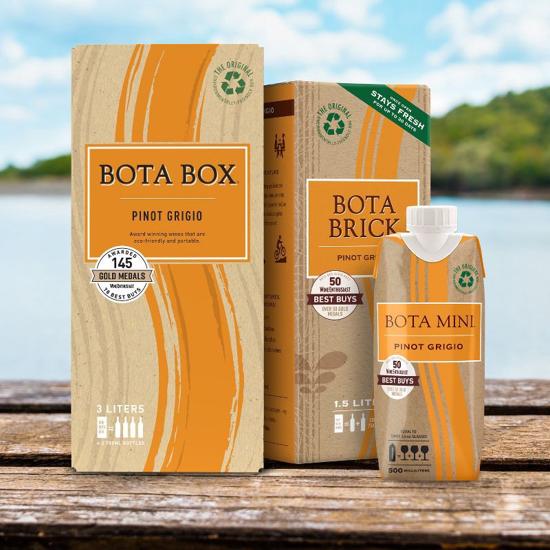 slide 4 of 10, Bota Box Pinot Grigio White Wine - 3L Box, 3 liter