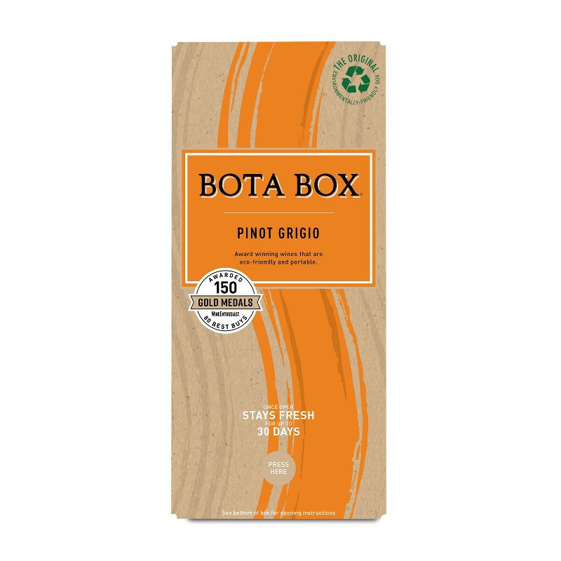 slide 1 of 9, Bota Box Pinot Grigio White Wine - 3L Box, 3 liter