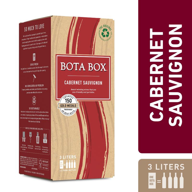 slide 2 of 10, Bota Box Cabernet Sauvignon Red Wine - 3L Box, 3 liter