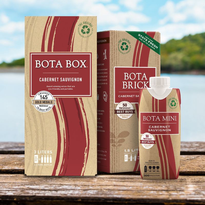 slide 5 of 9, Bota Box Cabernet Sauvignon Red Wine - 3L Box, 3 liter