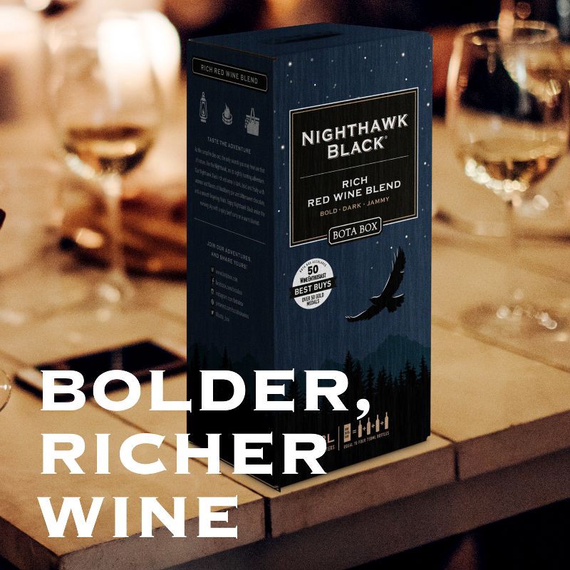 slide 5 of 7, Bota Box Nighthawk Black Red Blend Wine - 3L Box, 3 liter