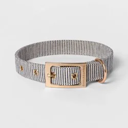 Railroad Stripe Dog Collar - Medium - Boots & Barkley