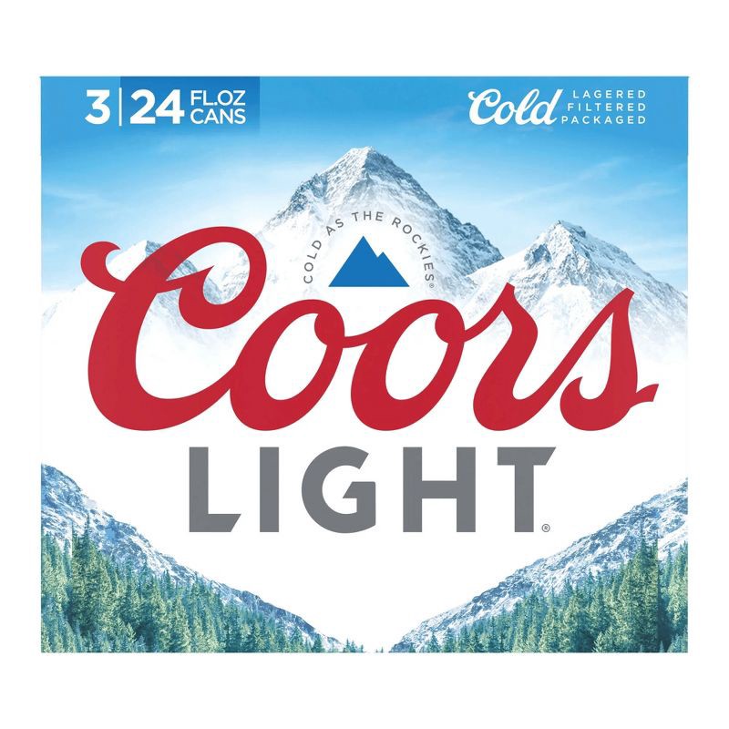 slide 7 of 7, Coors Light Beer - 3pk/24 fl oz Cans, 3 ct; 24 fl oz