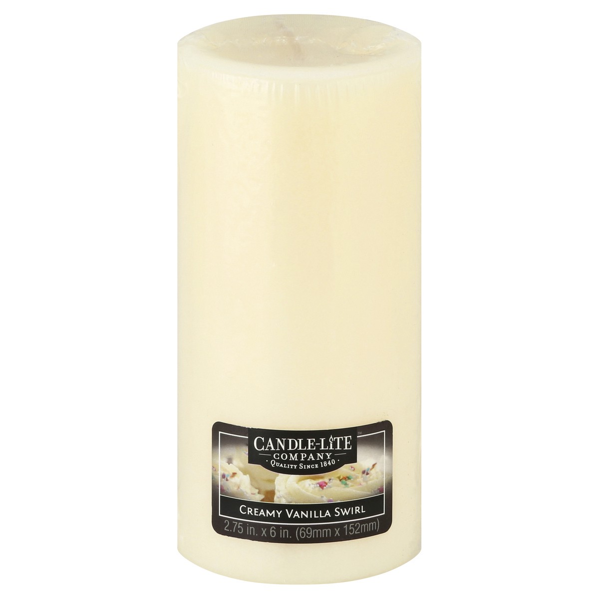 slide 3 of 3, Candle-Lite Creamy Vanilla Swirl Pillar Candle, 1 ct