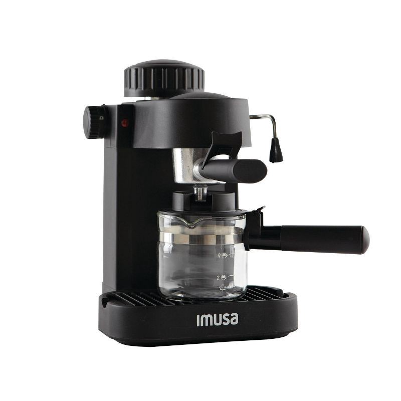 slide 1 of 6, IMUSA 4 Cup Electric Espresso/Cappuccino Maker 800 Watts - Black, 1 ct