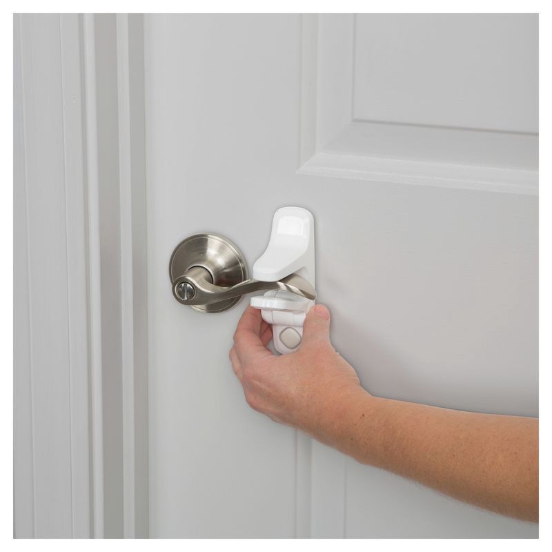 slide 5 of 8, Safety 1st OutSmart Lever Lock With Decoy Button - White, 1 ct