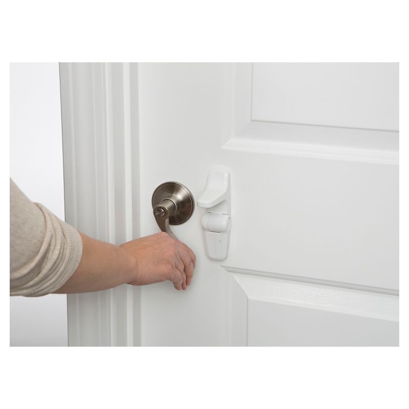 slide 7 of 8, Safety 1st OutSmart Lever Lock With Decoy Button - White, 1 ct