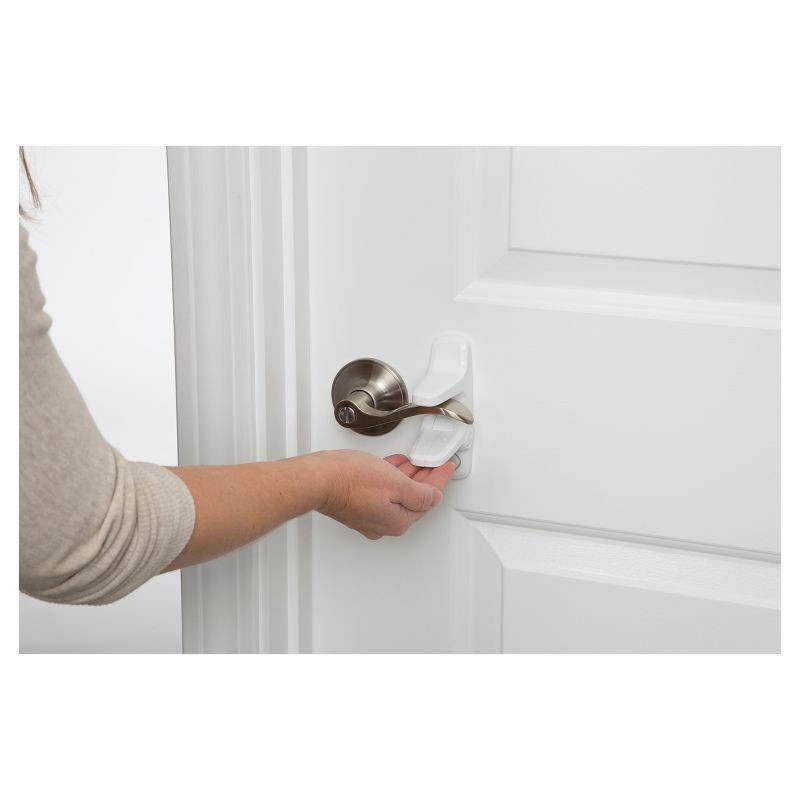 slide 8 of 8, Safety 1st OutSmart Lever Lock With Decoy Button - White, 1 ct