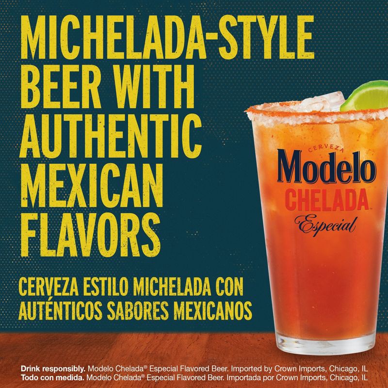 slide 5 of 10, Modelo Especial Modelo Chelada Especial Beer - 3pk/24 fl oz Cans, 3 ct; 24 fl oz