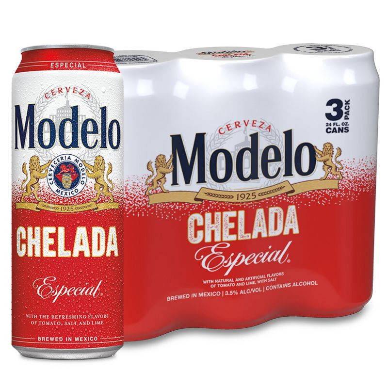 slide 1 of 11, Modelo Especial Modelo Chelada Especial Beer - 3pk/24 fl oz Cans, 3 ct; 24 fl oz