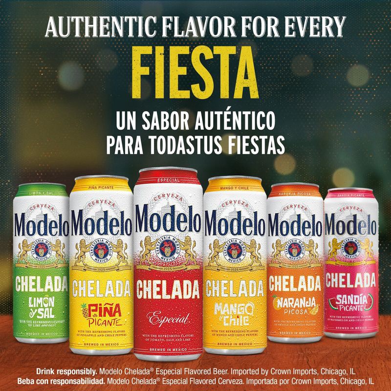 slide 7 of 10, Modelo Especial Modelo Chelada Especial Beer - 3pk/24 fl oz Cans, 3 ct; 24 fl oz