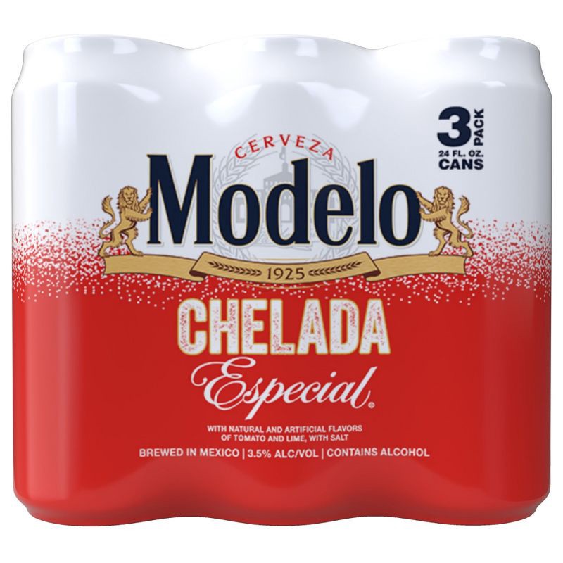 slide 10 of 11, Modelo Especial Modelo Chelada Especial Beer - 3pk/24 fl oz Cans, 3 ct; 24 fl oz