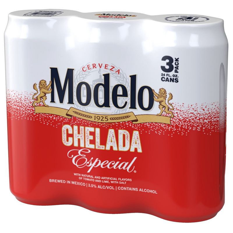 slide 11 of 11, Modelo Especial Modelo Chelada Especial Beer - 3pk/24 fl oz Cans, 3 ct; 24 fl oz