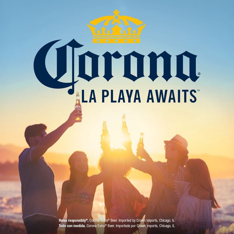 slide 8 of 8, Corona Extra Lager Beer - 24 fl oz Can, 24 fl oz