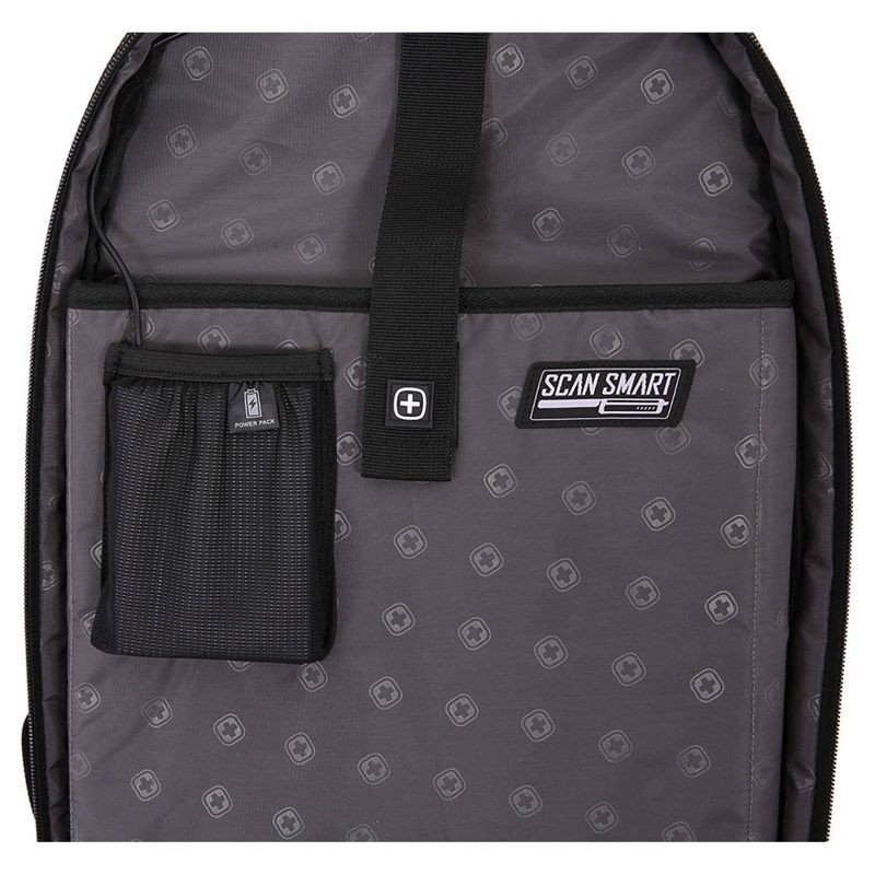 slide 5 of 10, SWISSGEAR Scan Smart TSA Laptop and USB Power Plug 18.5" Backpack - Black, 1 ct