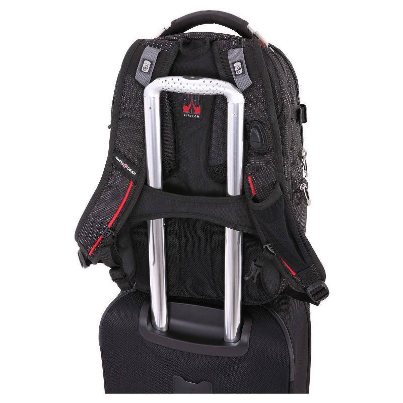 slide 8 of 10, SWISSGEAR Scan Smart TSA Laptop and USB Power Plug 18.5" Backpack - Black, 1 ct