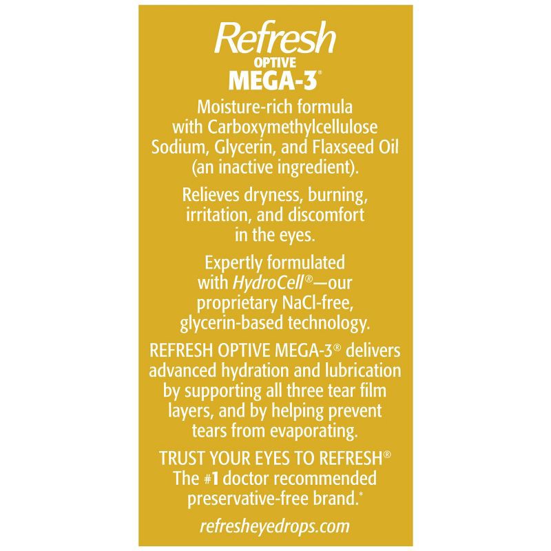 slide 10 of 12, Refresh Optive Mega-3 Preservative Free Eye Drops - 30ct, 30 ct