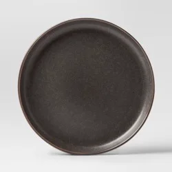 10.75" Tilley Stoneware Dinner Plate Brown/Gray - Threshold™: Modern Glazed Microwave & Dishwasher-Safe Round Plate